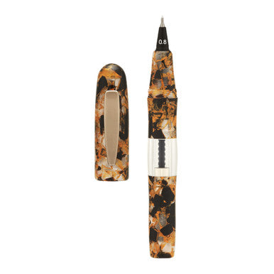 Yooker Gaia Fiber Pen Orange/Black Marble Resin 1.2 NEW