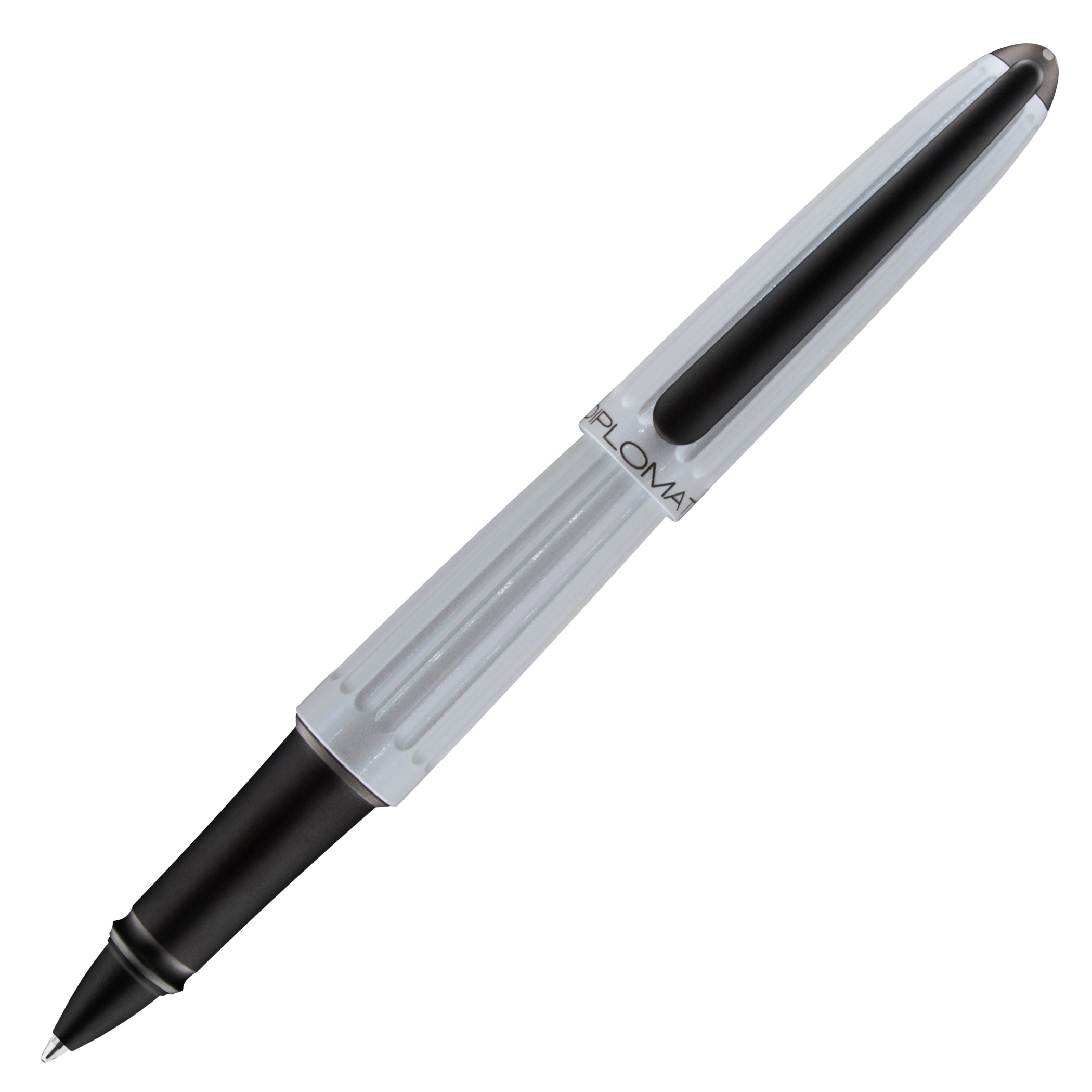 Diplomat Aero Lacquered White Rollerball Pen