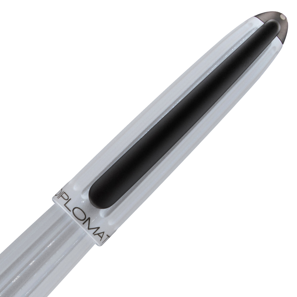Diplomat Aero Lacquered White Rollerball Pen