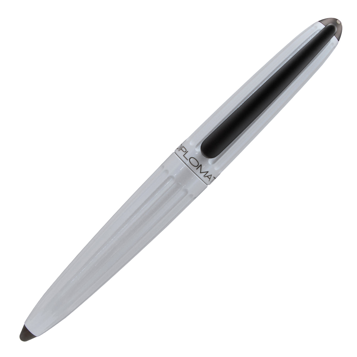 Diplomat Aero Lacquered White Rollerball Pen