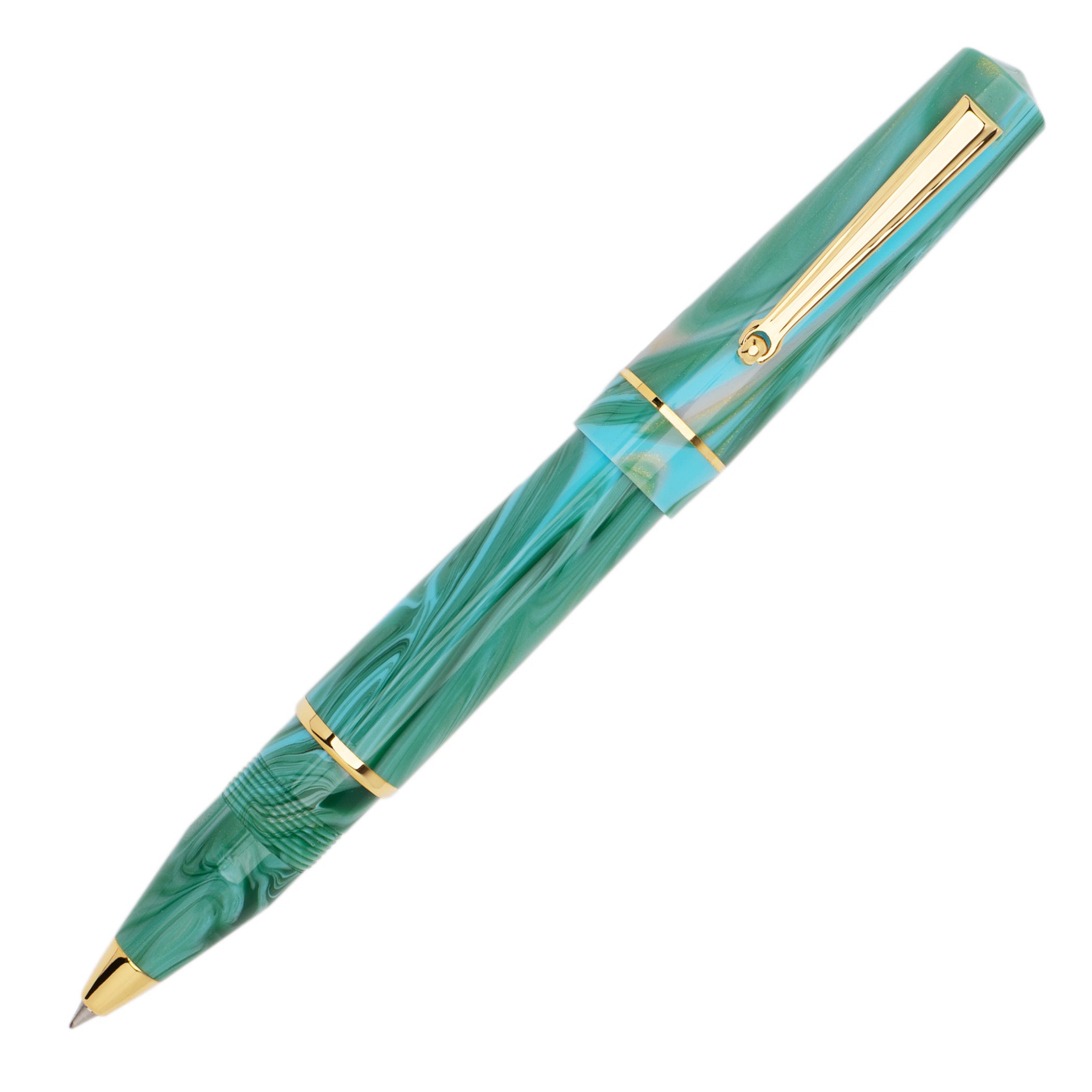 Delta Duna Vortex(green) Gold Trim Rollerball Pen