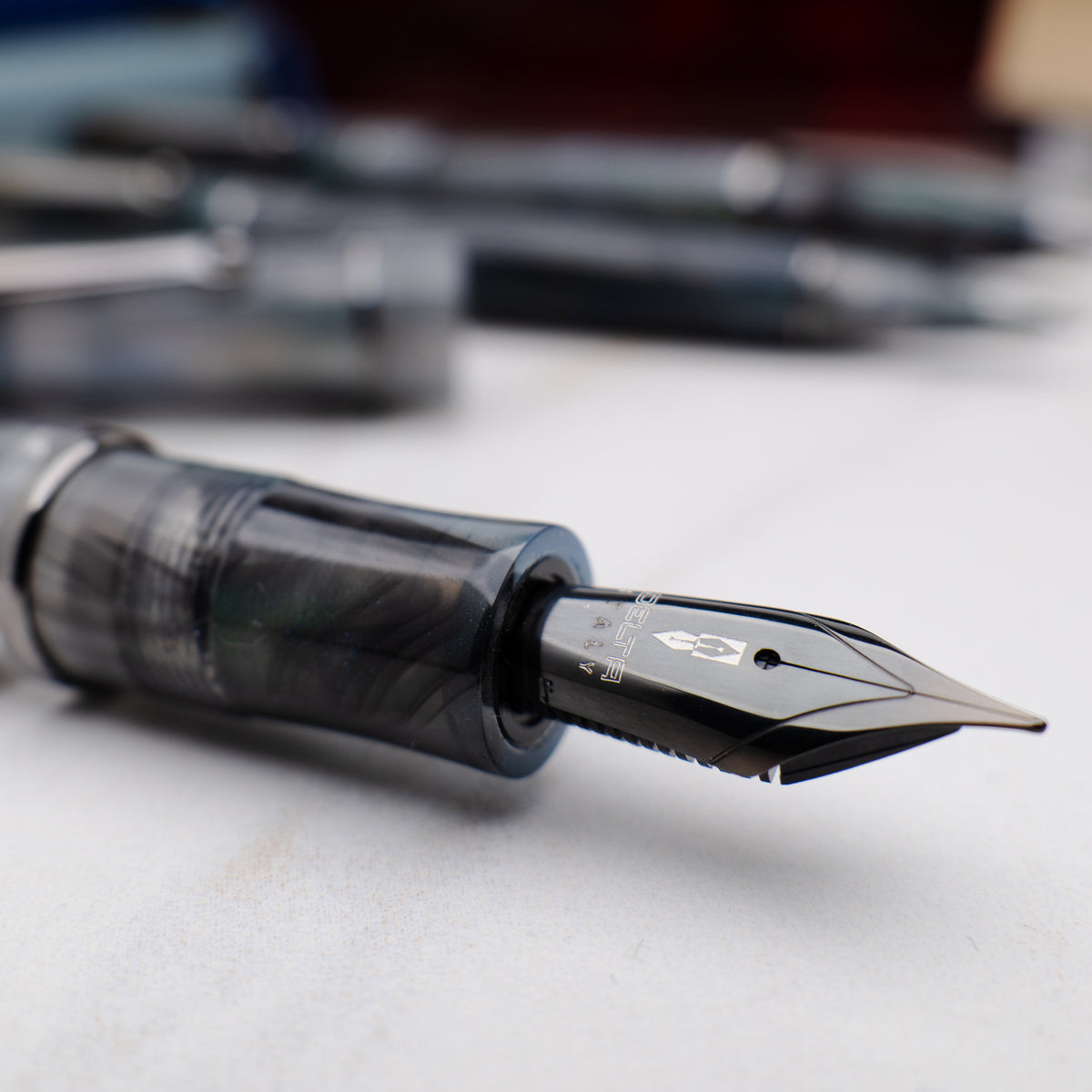 Delta Duna Zephyr(Grey) Ruthenium Trim Fountain Pen