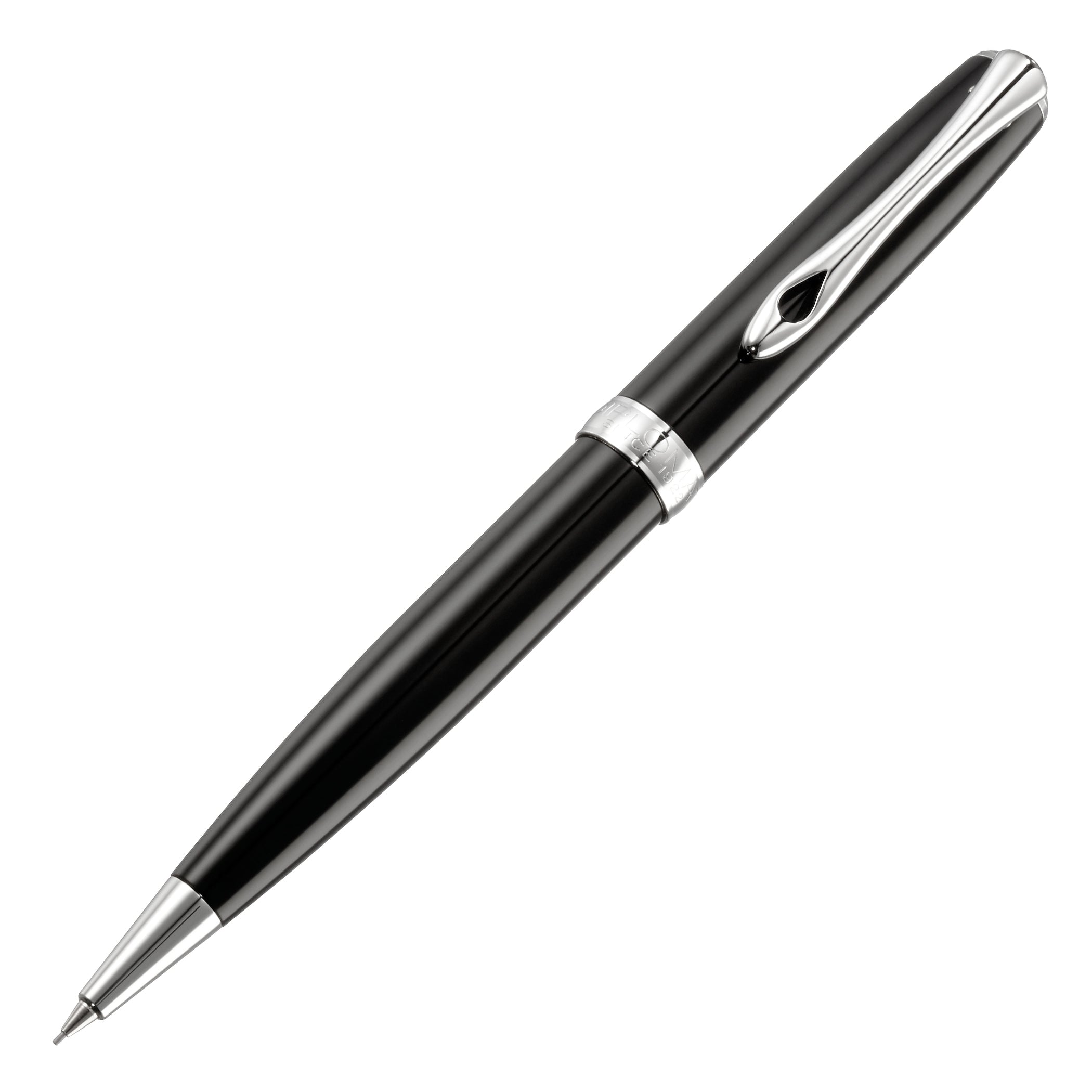 Diplomat Excellence A2 Black Lacquer with Chrome Trim 0.7 mm Mechanical Pencil