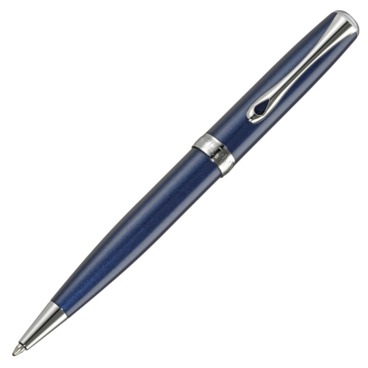 Diplomat Excellence A2 Midnight Blue with Chrome Trim easyFLOW Ballpoint Pen