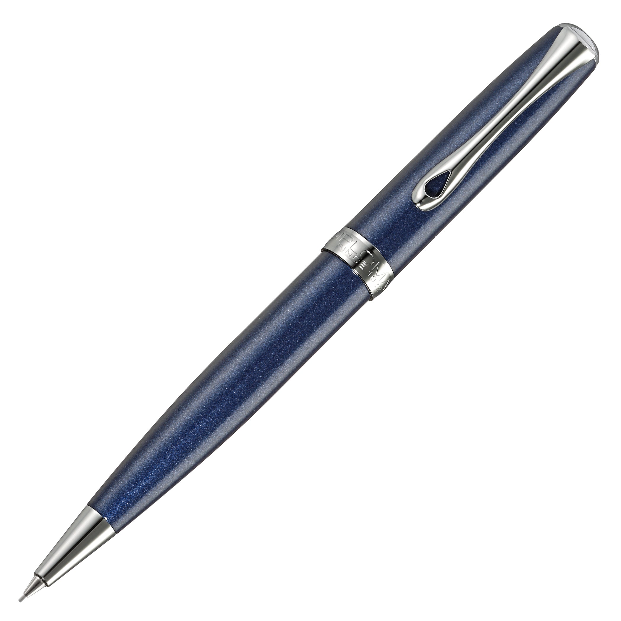Diplomat Excellence A2 Midnight Blue with Chrome Trim 0.7 mm Mechanical Pencil
