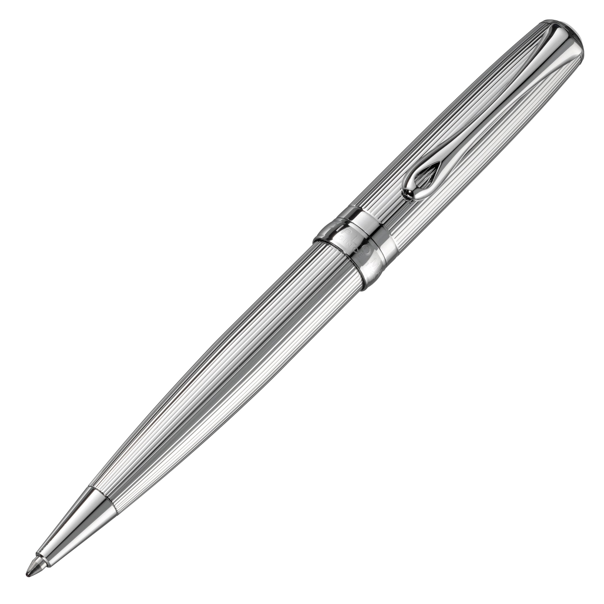 Diplomat Excellence A2 Guilloche Black/Chrome easyFLOW Ballpoint Pen