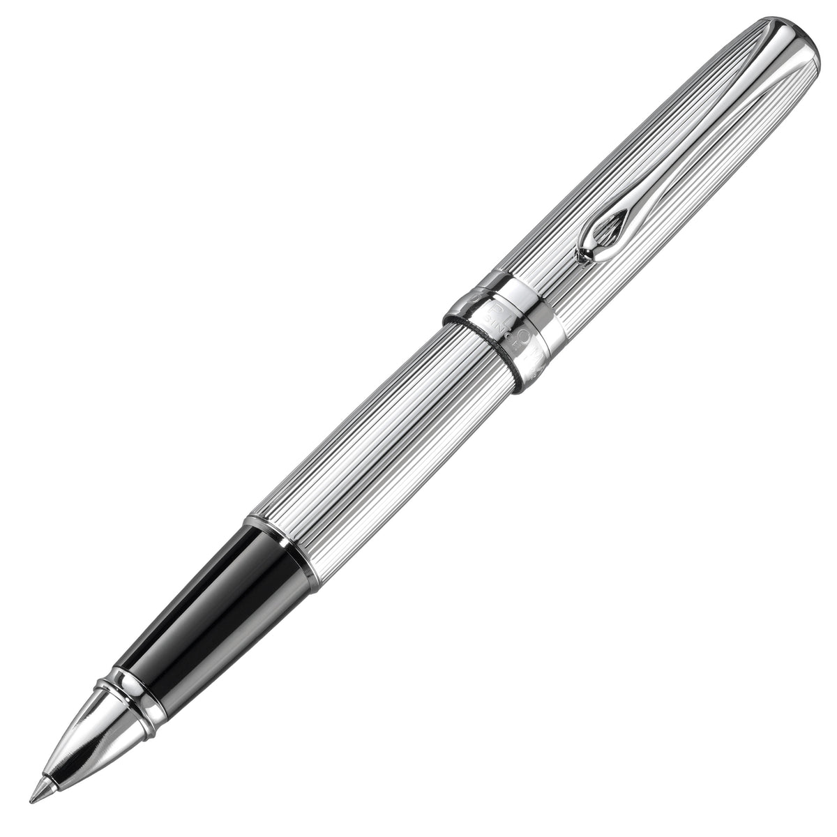 Diplomat Excellence A2 Guilloche Black/Chrome Rollerball Pen