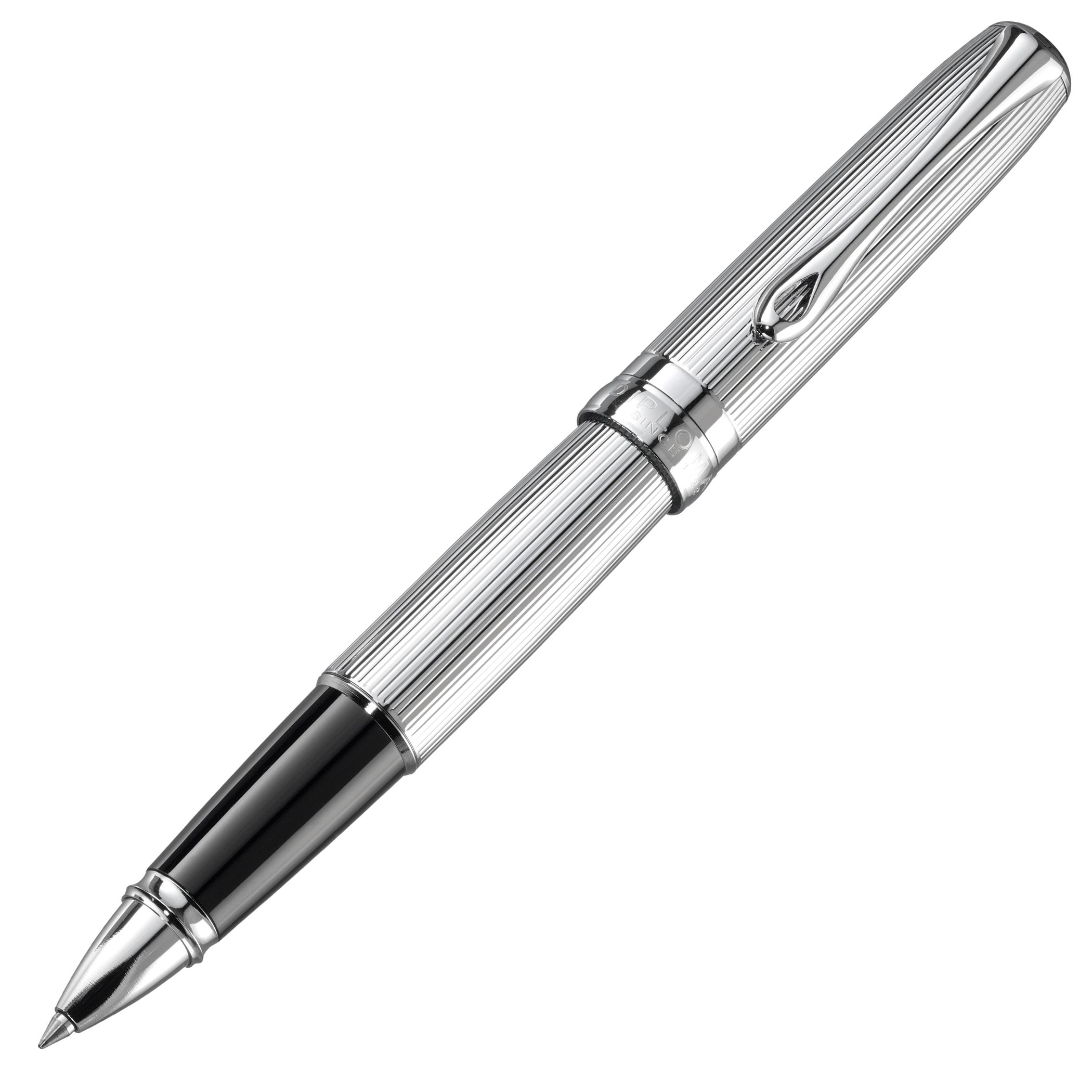 Diplomat Excellence A2 Guilloche Black/Chrome Rollerball Pen