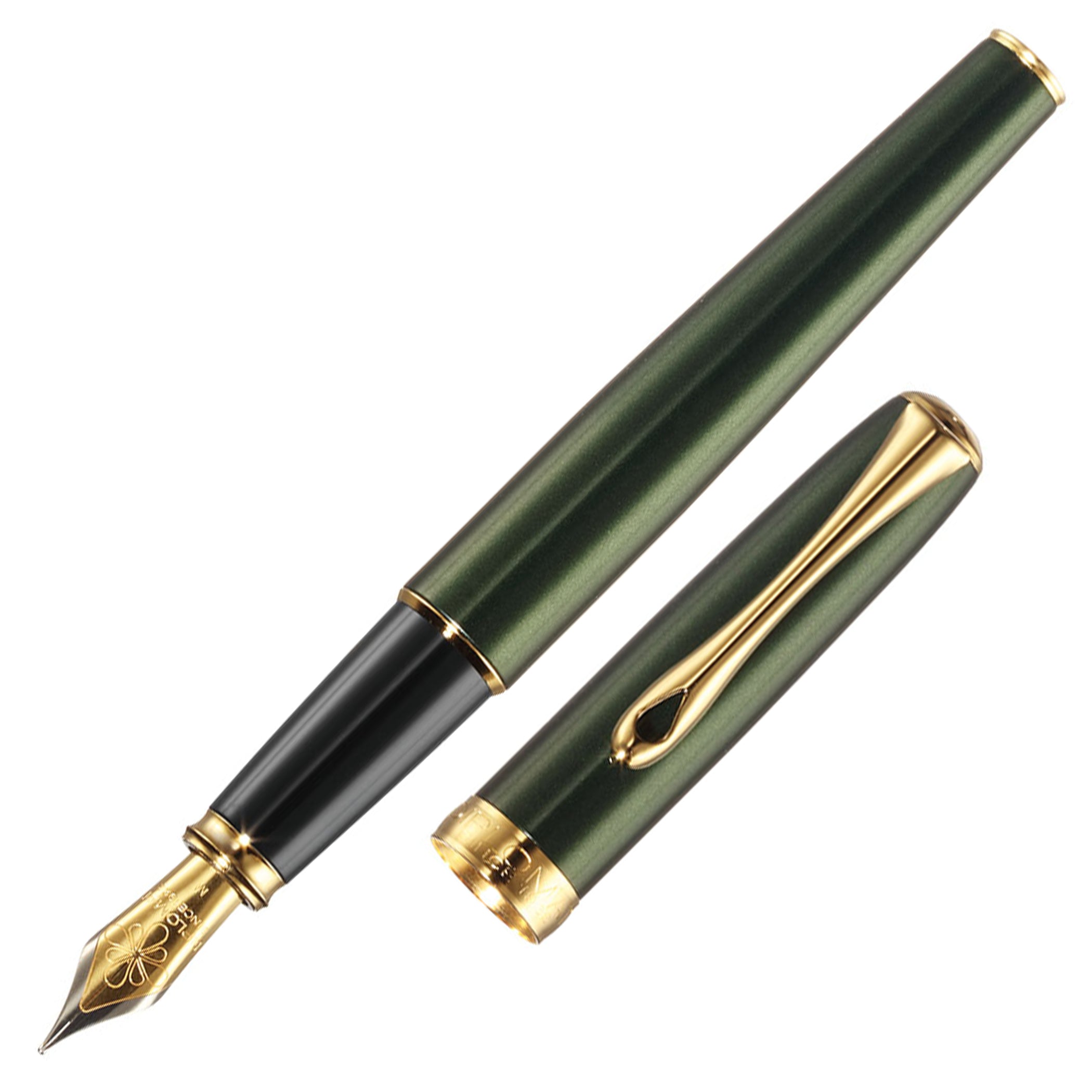 Diplomat Excellence A2 Evergreen with Gold Trim Fountain Pen