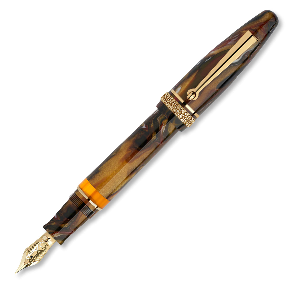 Maiora Ultra Ogiva Golden Age 2.0 Fire/Gold Fountain Pen