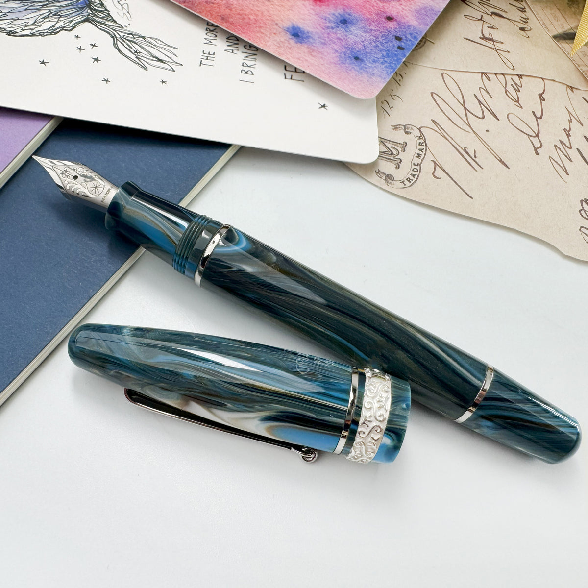 Maiora Ultra Ogiva Golden Age 2.0 Wind/Palladium Fountain Pen