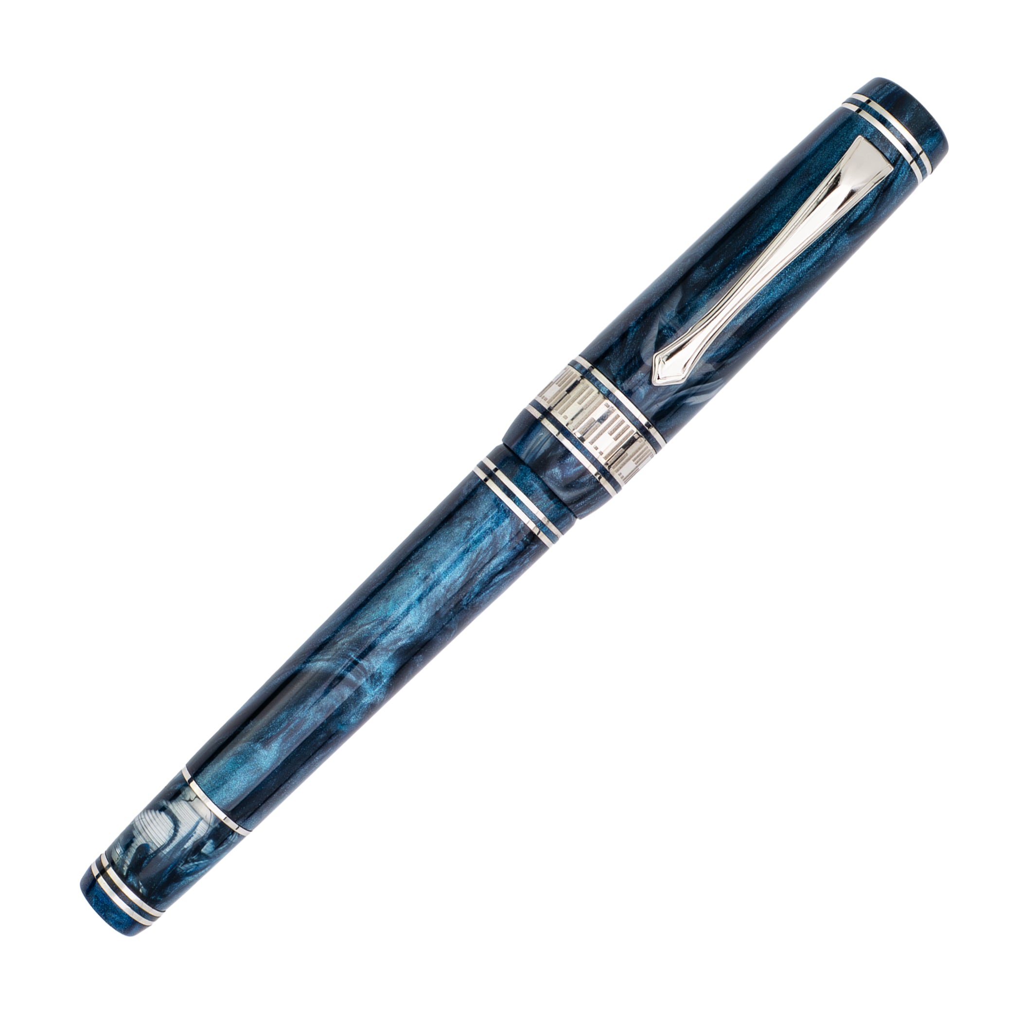 Nettuno Limited Edition|38 Superba Blue Mamba Fountain Pen 14Kt Nib