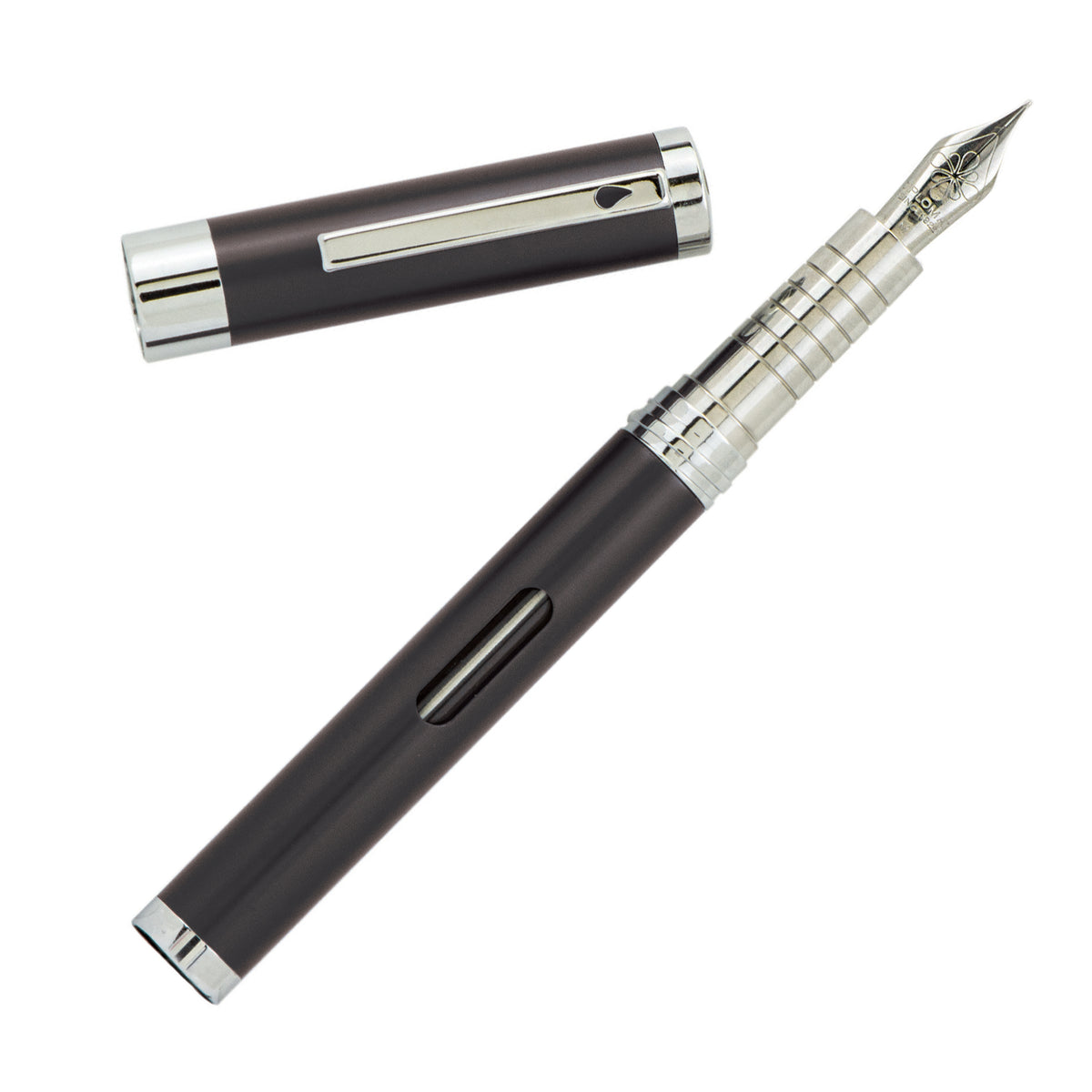 Diplomat Nexus Black Chrome Fountain Pen