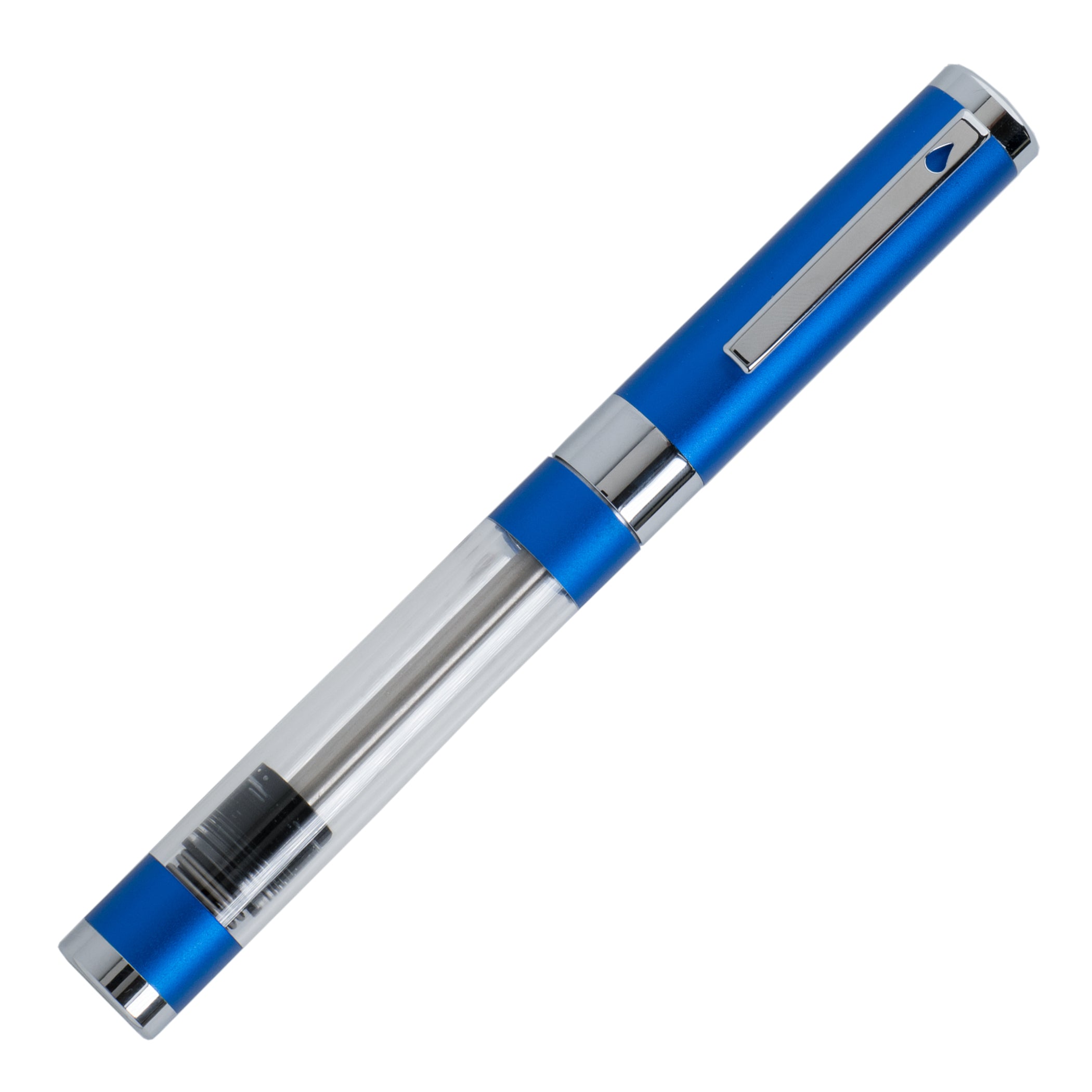 Diplomat Nexus Demo Blue Chrome Numbered Edition Fountain Pen