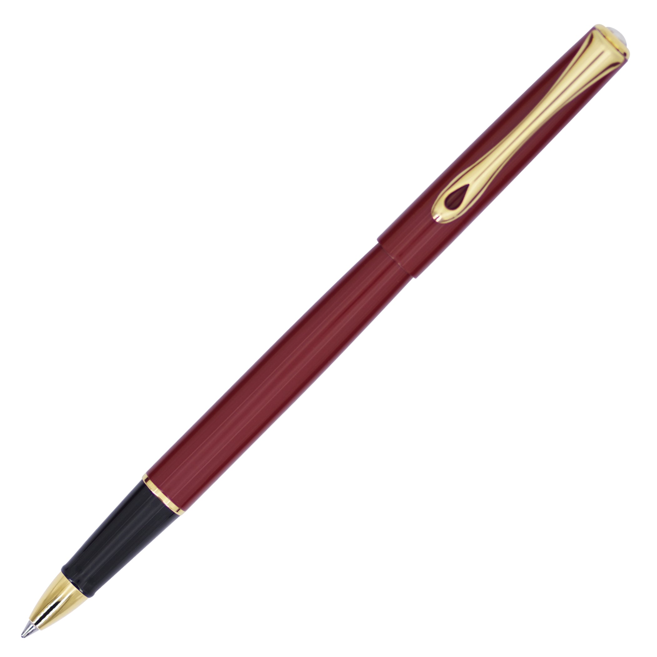 Diplomat Traveller Dark Red Gold Rollerball Pen