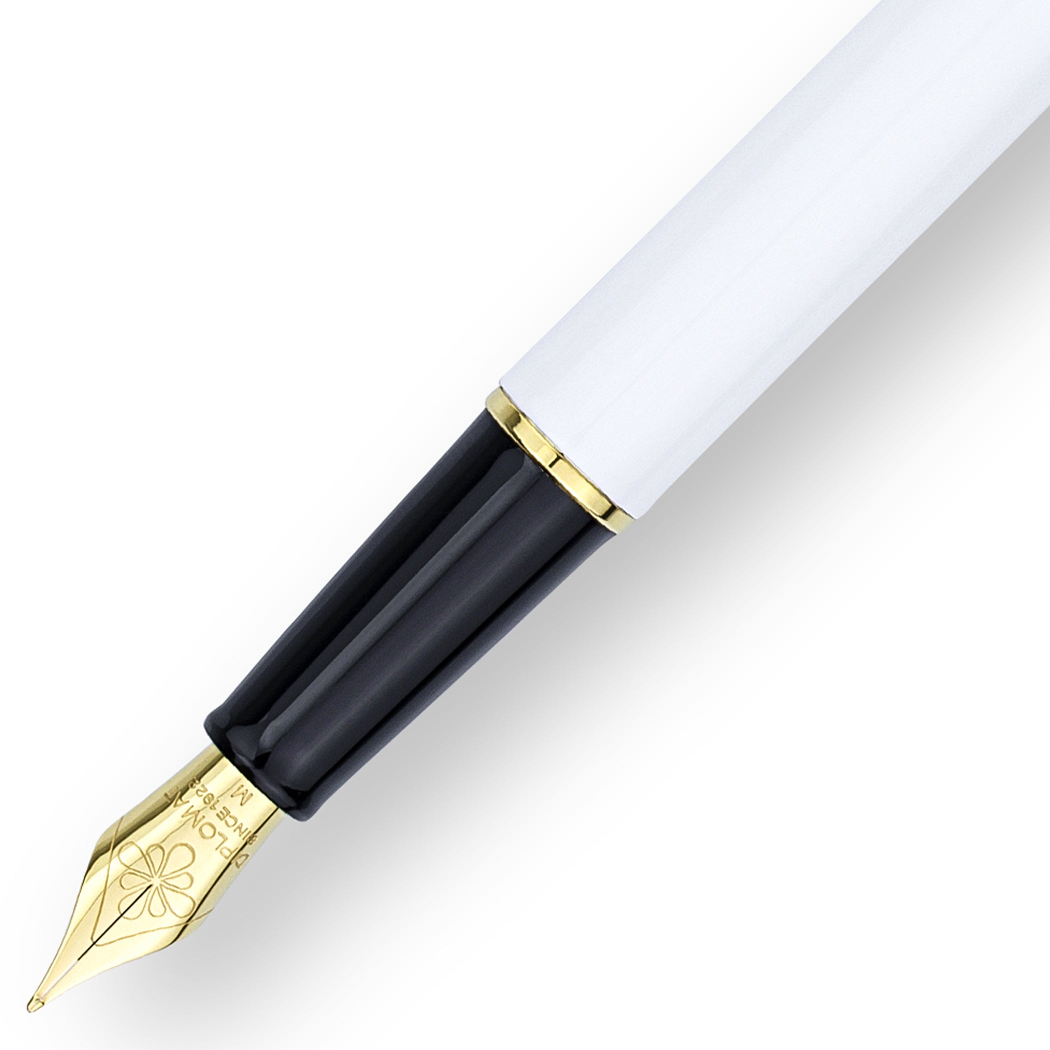 Diplomat Traveller Snowwhite Gold Fountain Pen
