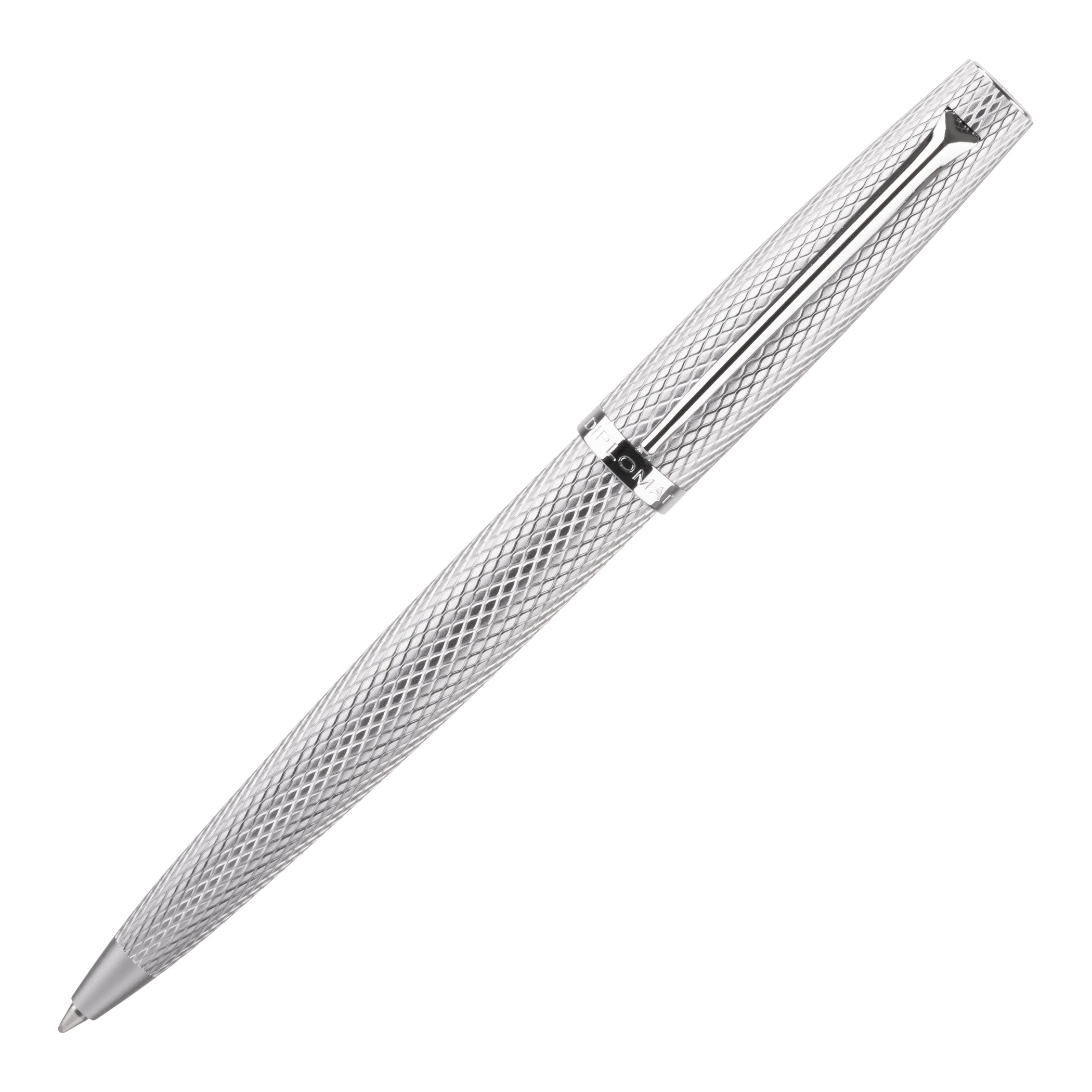 Diplomat Viper Silver Guilloche Ballpoint Pen