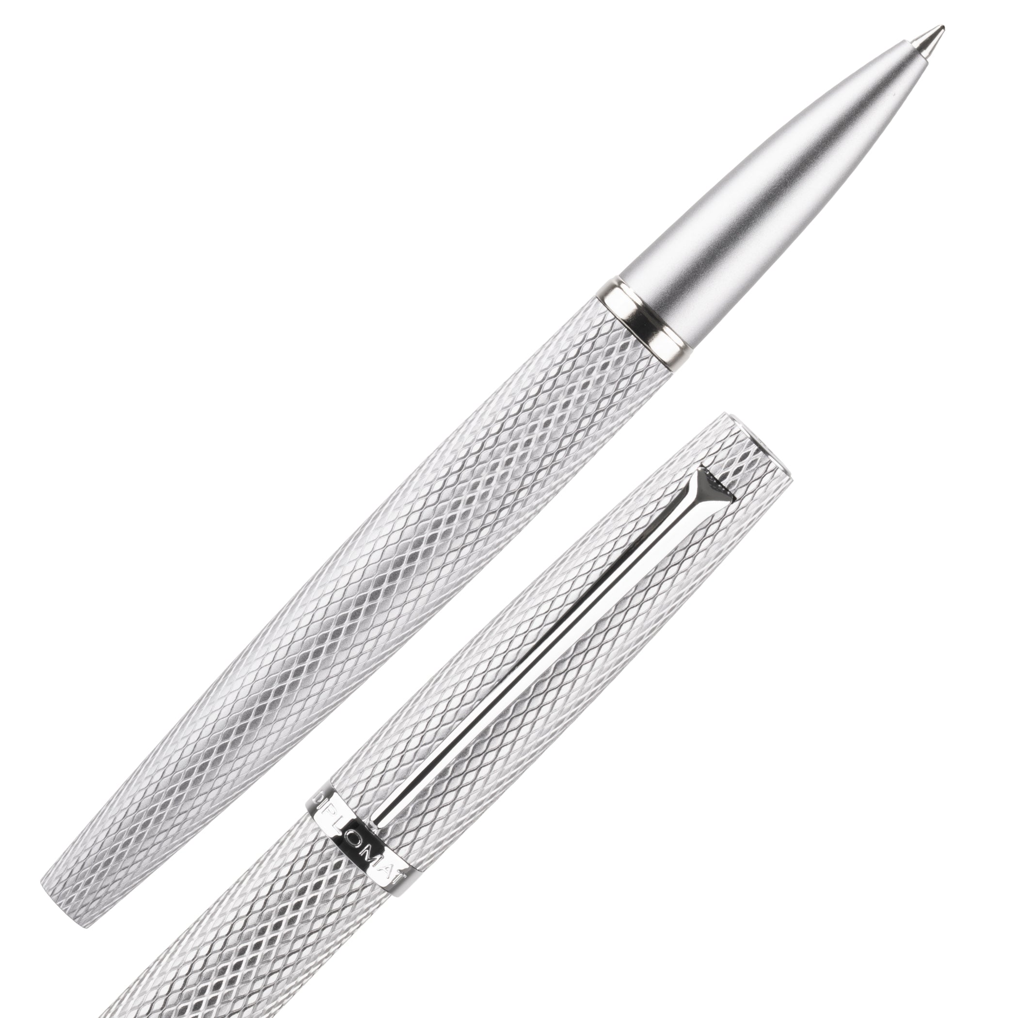 Diplomat Viper Silver Guilloche Rollerball Pen