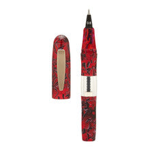 Yooker Gaia Fiber Pen Red/Black Marble Resin NEW