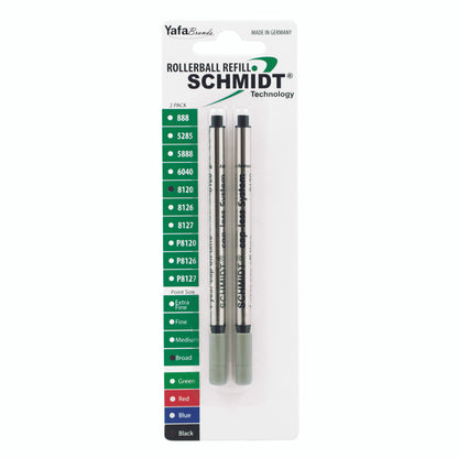 Schmidt® 8120 Long Capless Rollerball Refill Broad Point 1.0mm, 2pk