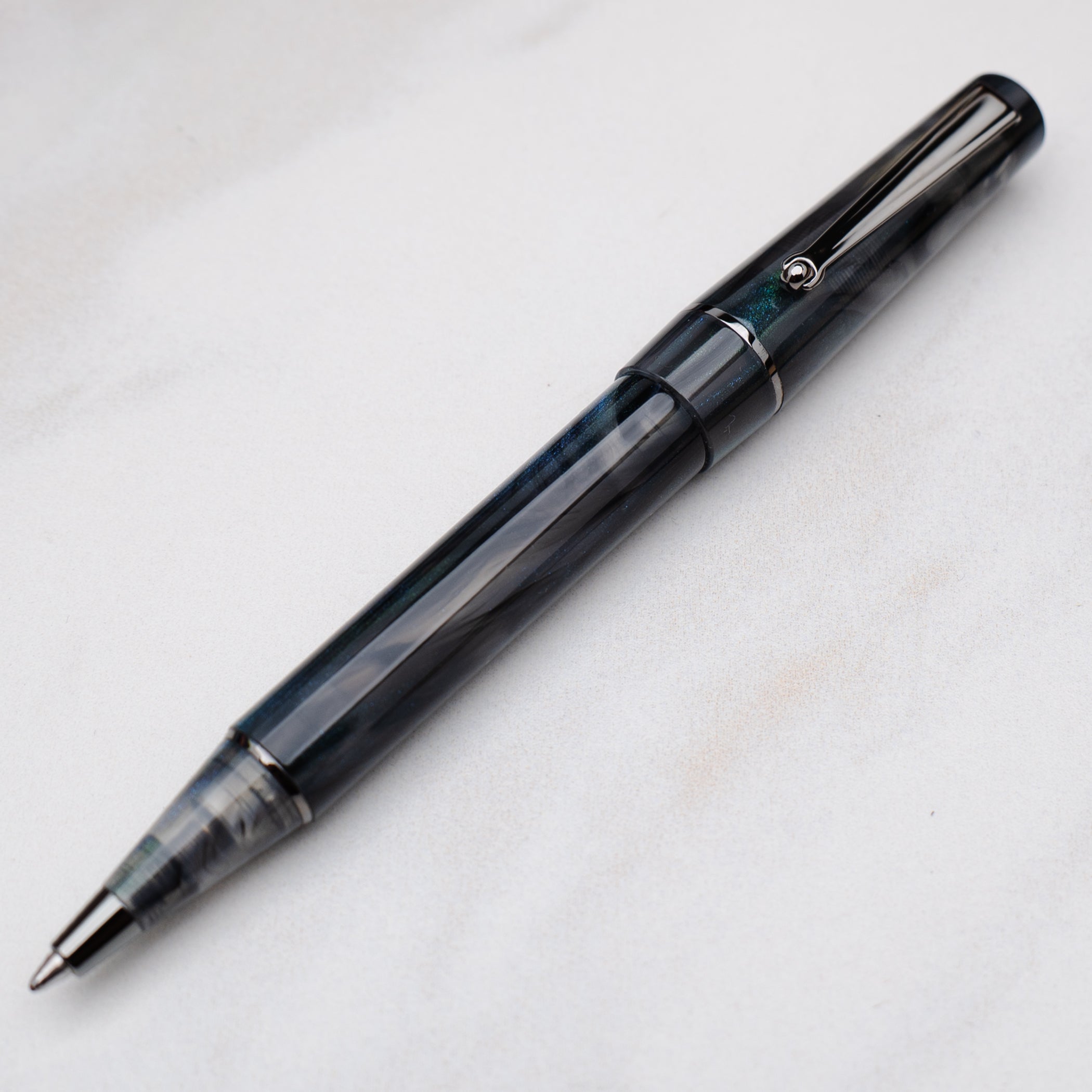 Delta Duna Zephyr(grey) Ruthenyum Trim Ballpoint Pen