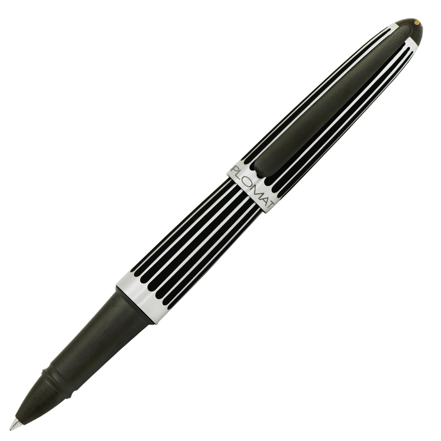 Diplomat Aero Stripes Black Rollerball Pen