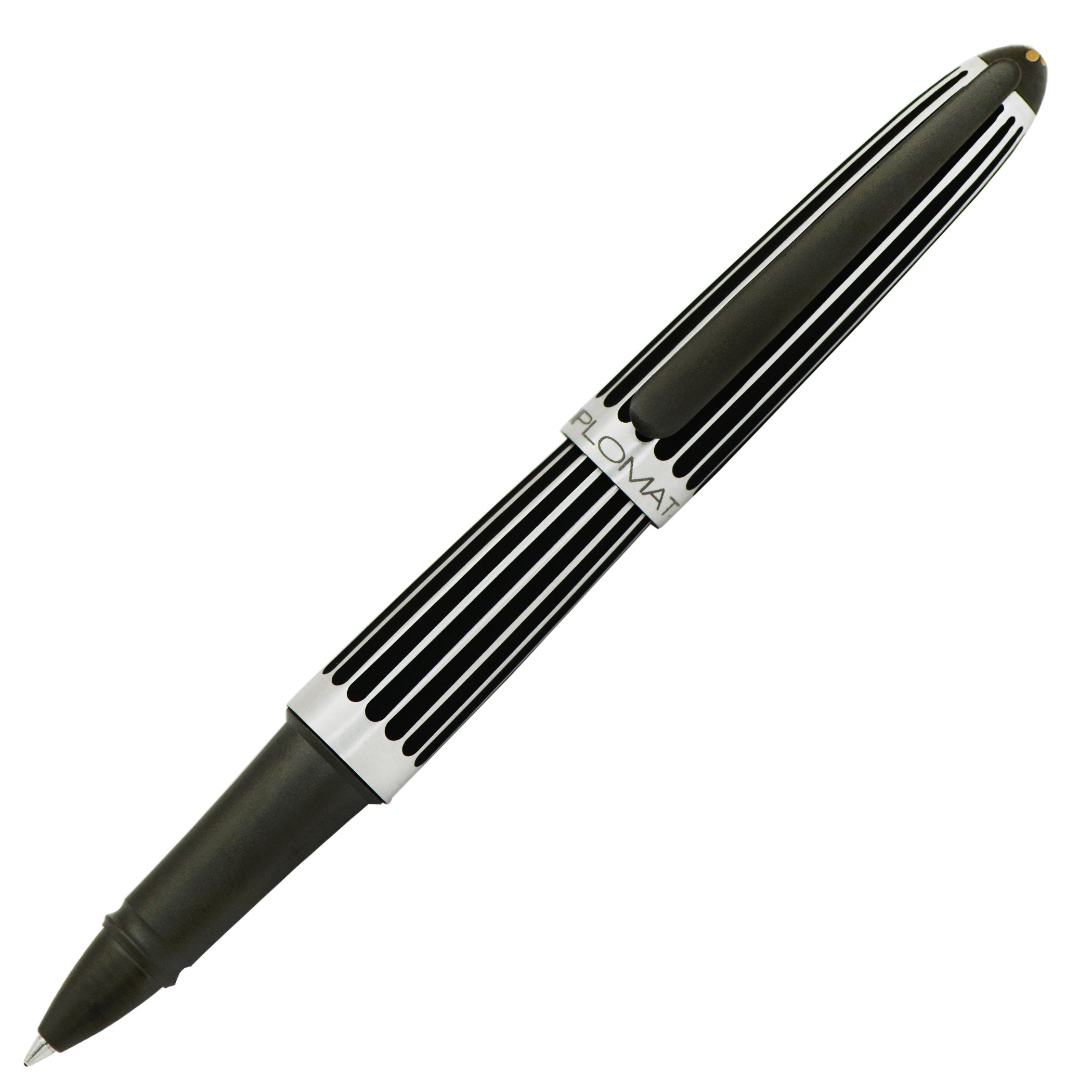 Diplomat Aero Stripes Black Rollerball Pen