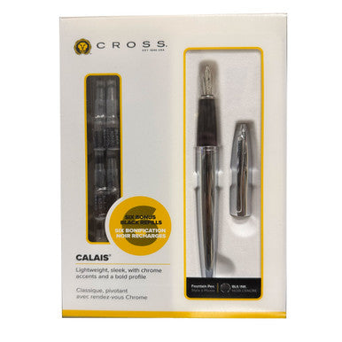 Cross Calais Medium Foutain Pen - Silver