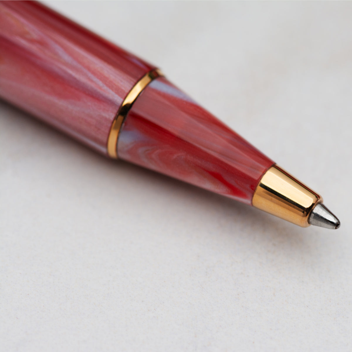 Delta Duna Ghibli(red) Rosegold Trim Ballpoint Pen