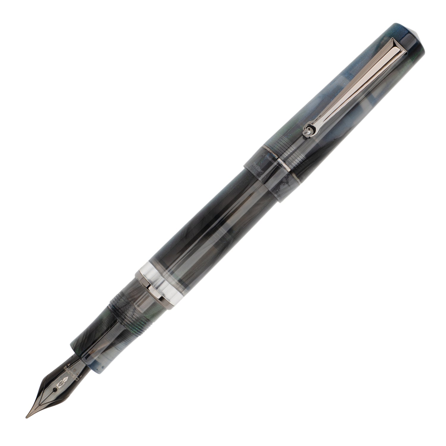 Delta Duna Zephyr(Grey) Ruthenium Trim Fountain Pen