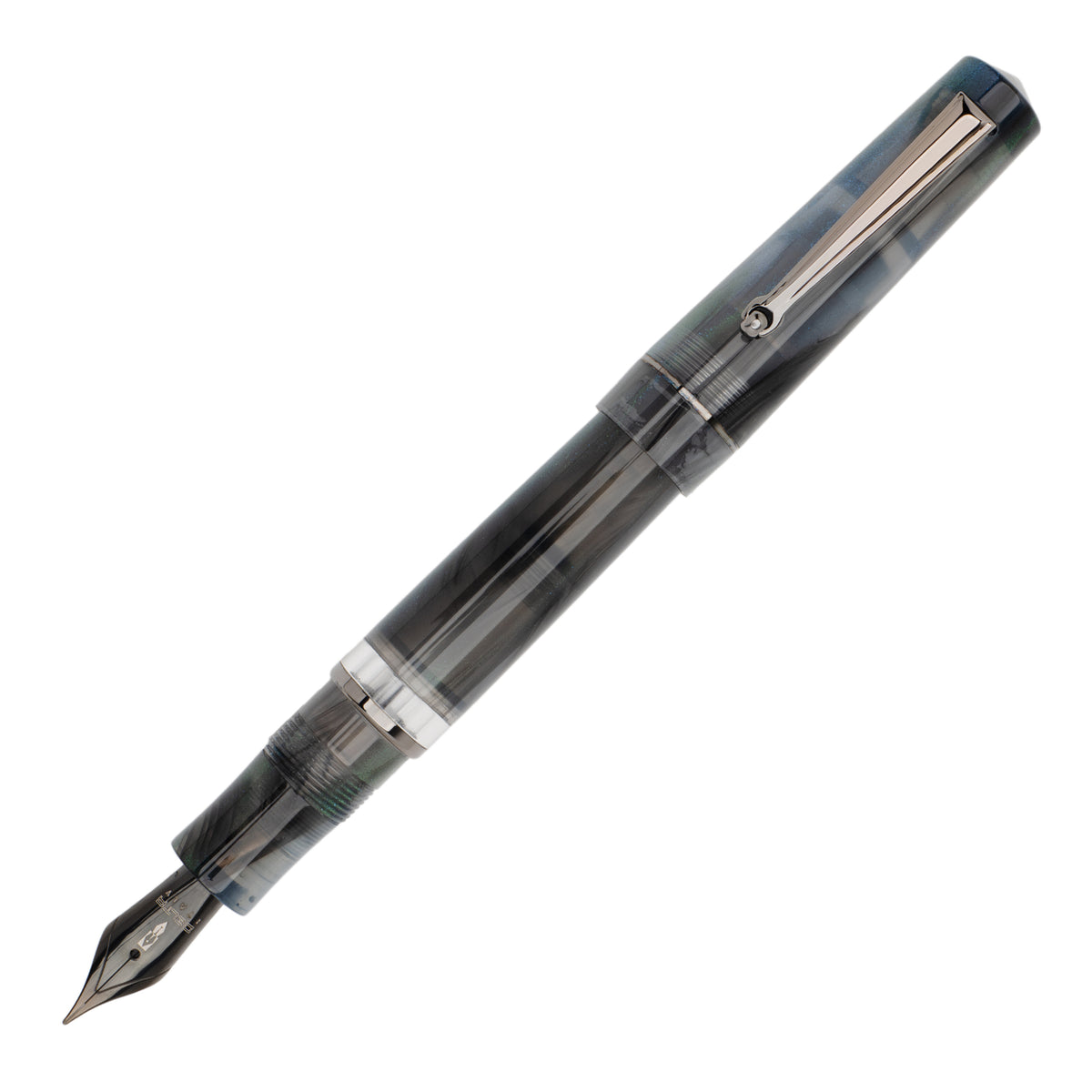 Delta Duna Zephyr(Grey) Ruthenium Trim Fountain Pen