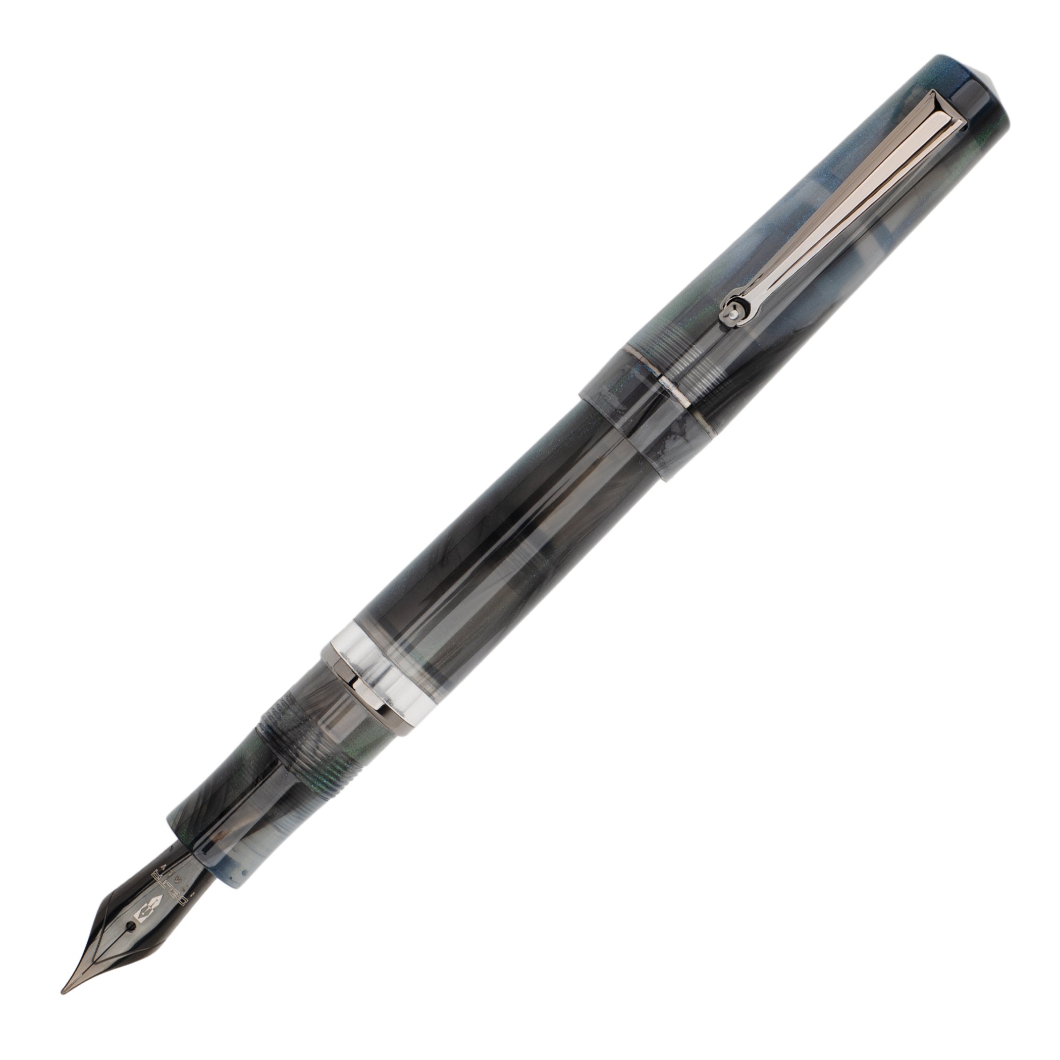 Delta Duna Zephyr(Grey) Ruthenium Trim Fountain Pen