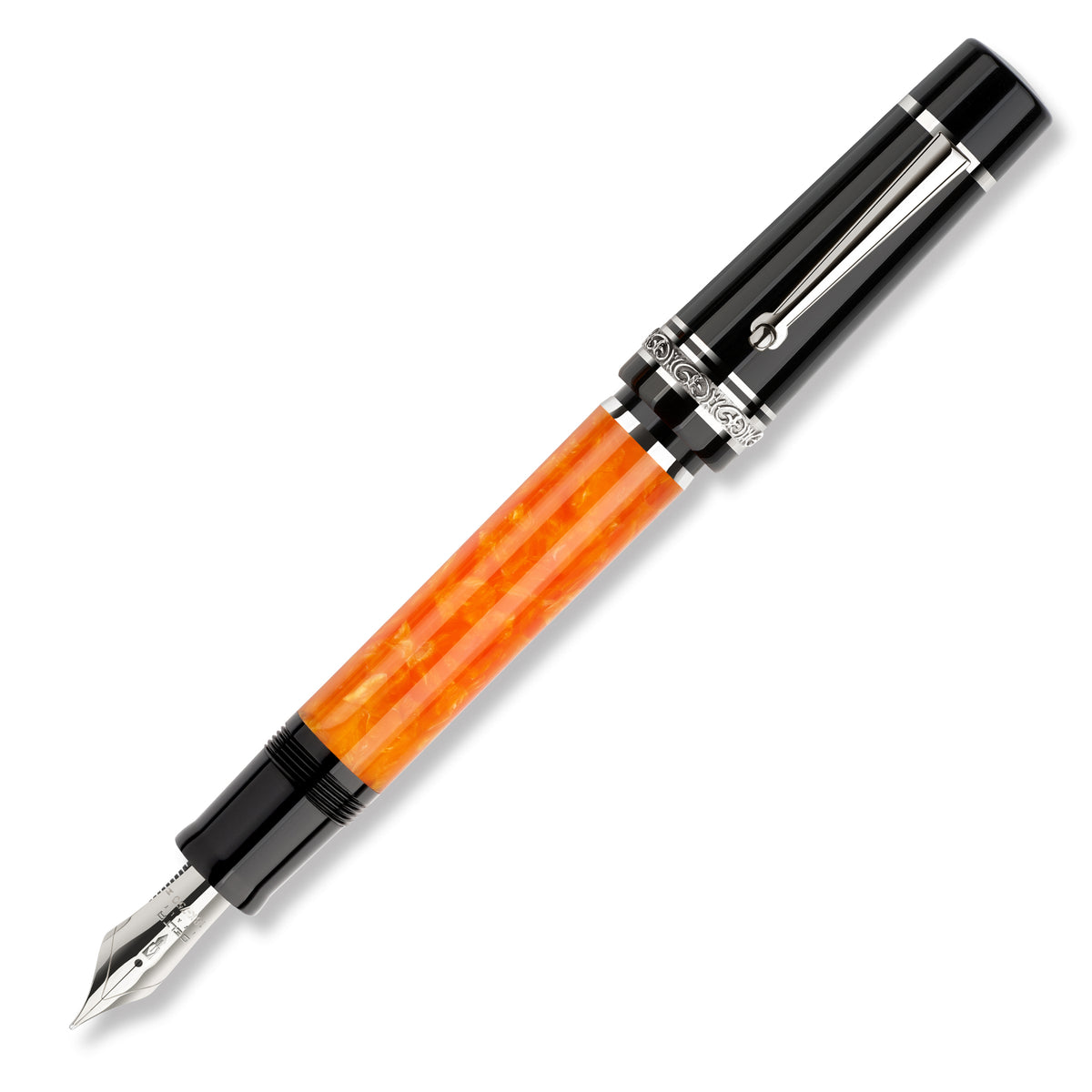 Delta DV Original Oversize Fountain Pen Palladium Trim 14KT Nib
