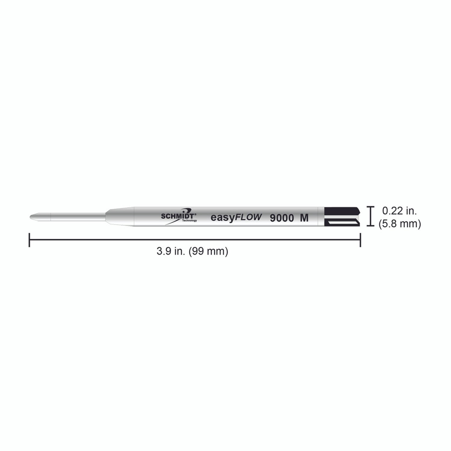 Schmidt® Easy Flow 9000 Ballpoint Hybrid Refill Fine Point, 2pk