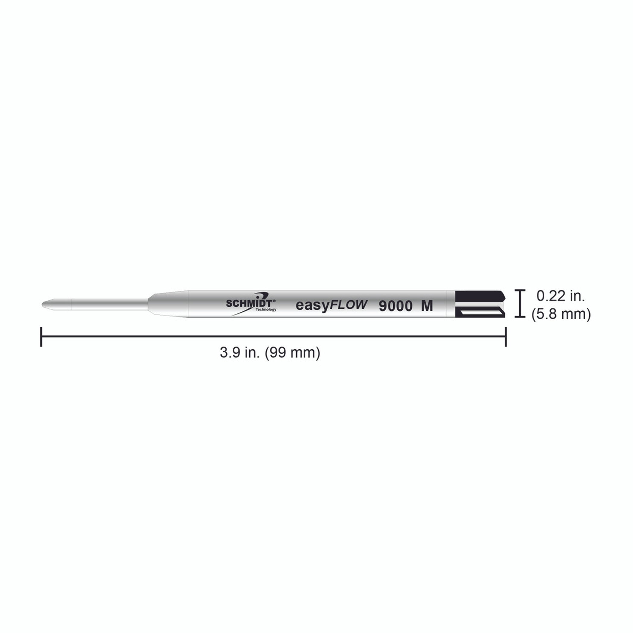 Schmidt® Easy Flow 9000 Ballpoint Hybrid Refill Fine Point, 2pk
