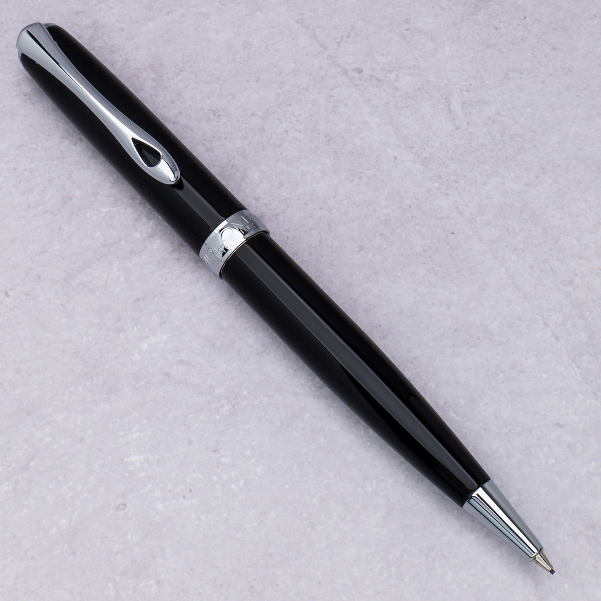 Diplomat Excellence A2 Black Lacquer with Chrome Trim 0.7 mm Mechanical Pencil