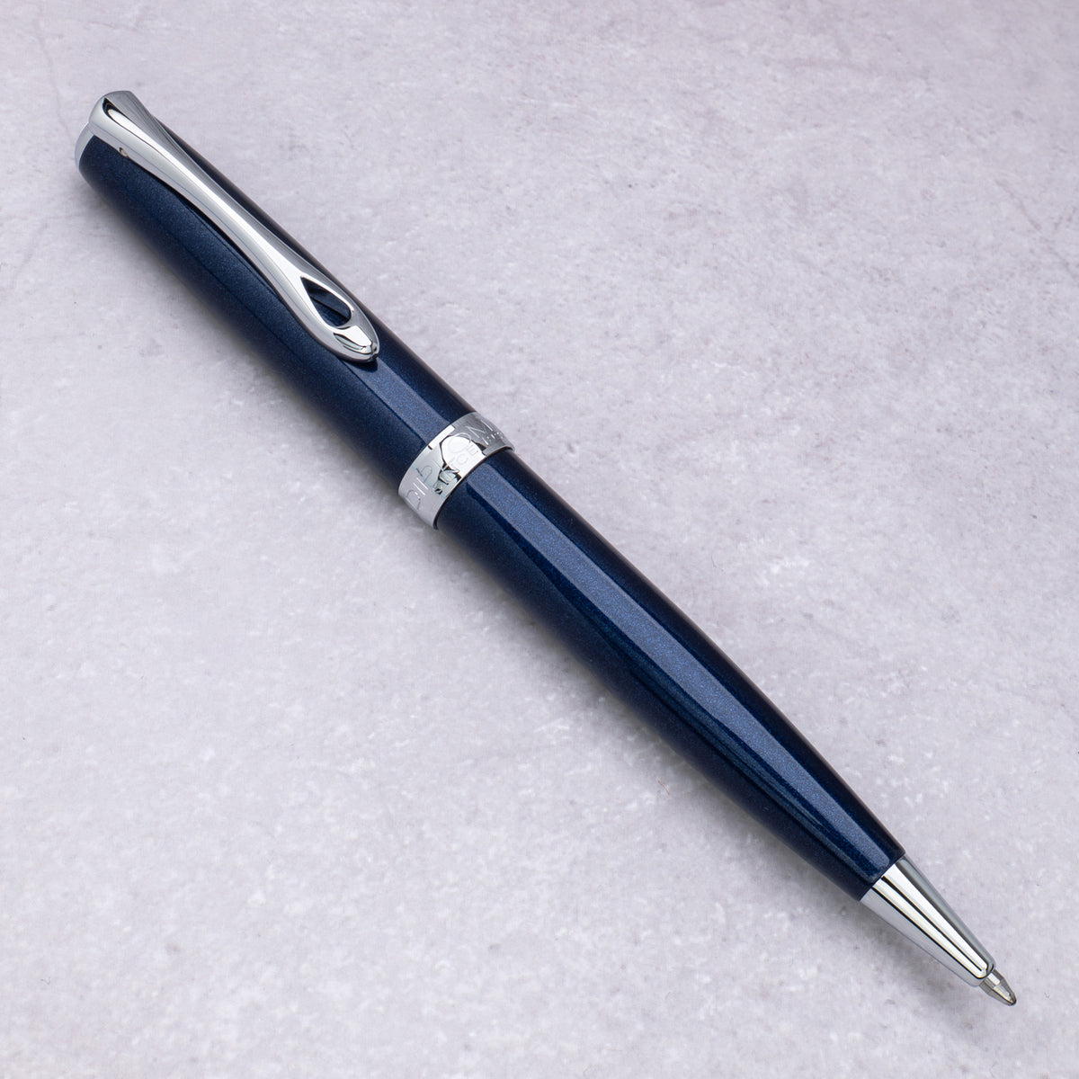 Diplomat Excellence A2 Midnight Blue with Chrome Trim easyFLOW Ballpoint Pen