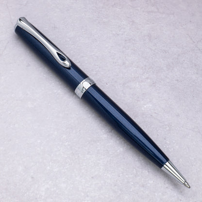 Diplomat Excellence A2 Midnight Blue with Chrome Trim easyFLOW Ballpoint Pen