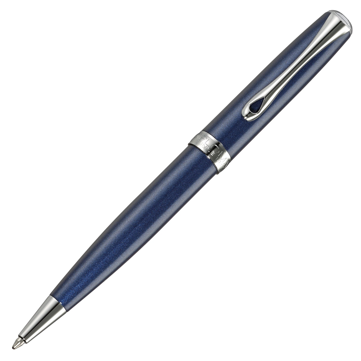 Diplomat Excellence A2 Midnight Blue with Chrome Trim easyFLOW Ballpoint Pen
