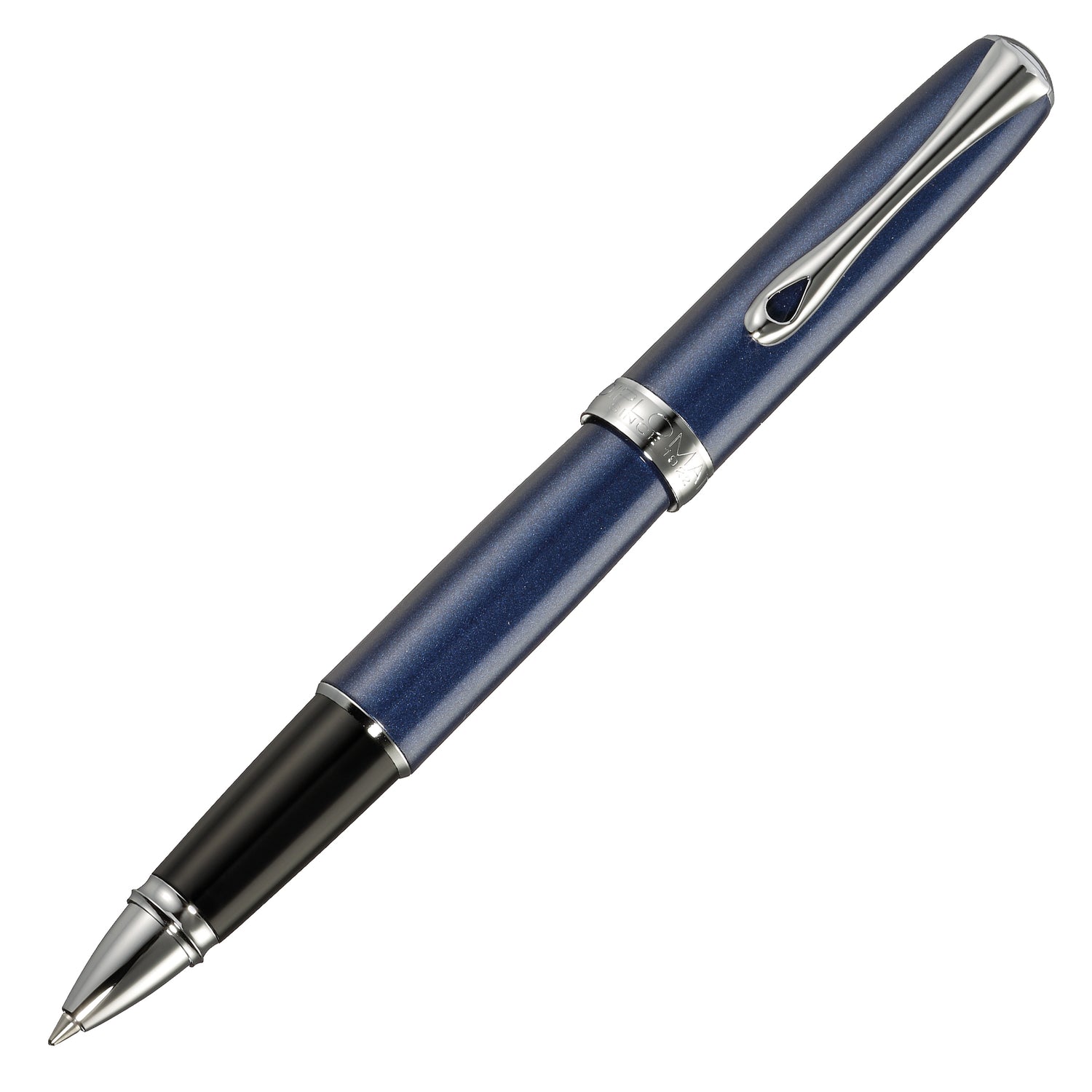Diplomat Excellence A2 Midnight Blue with Chrome Trim Rollerball Pen