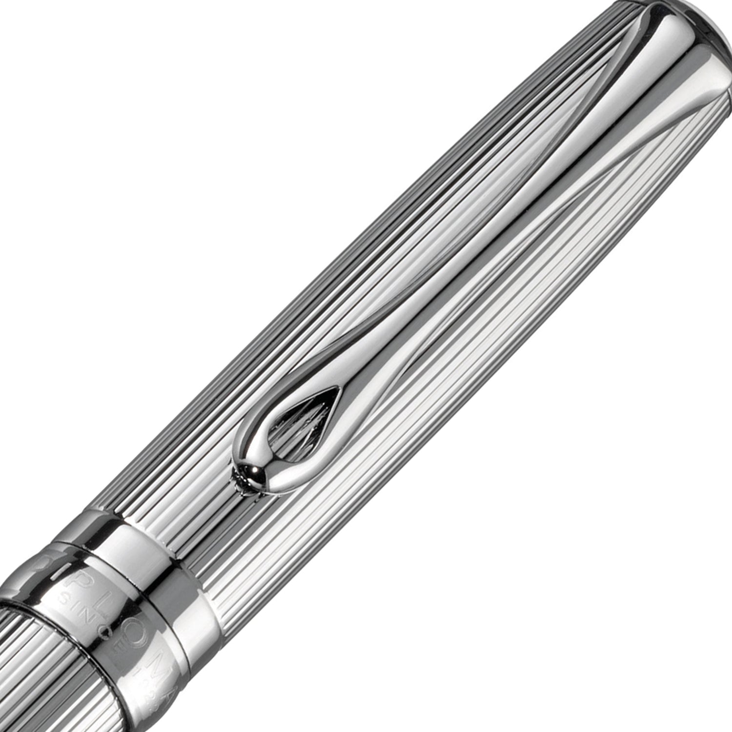 Diplomat Excellence A2 Guilloche Black/Chrome easyFLOW Ballpoint Pen