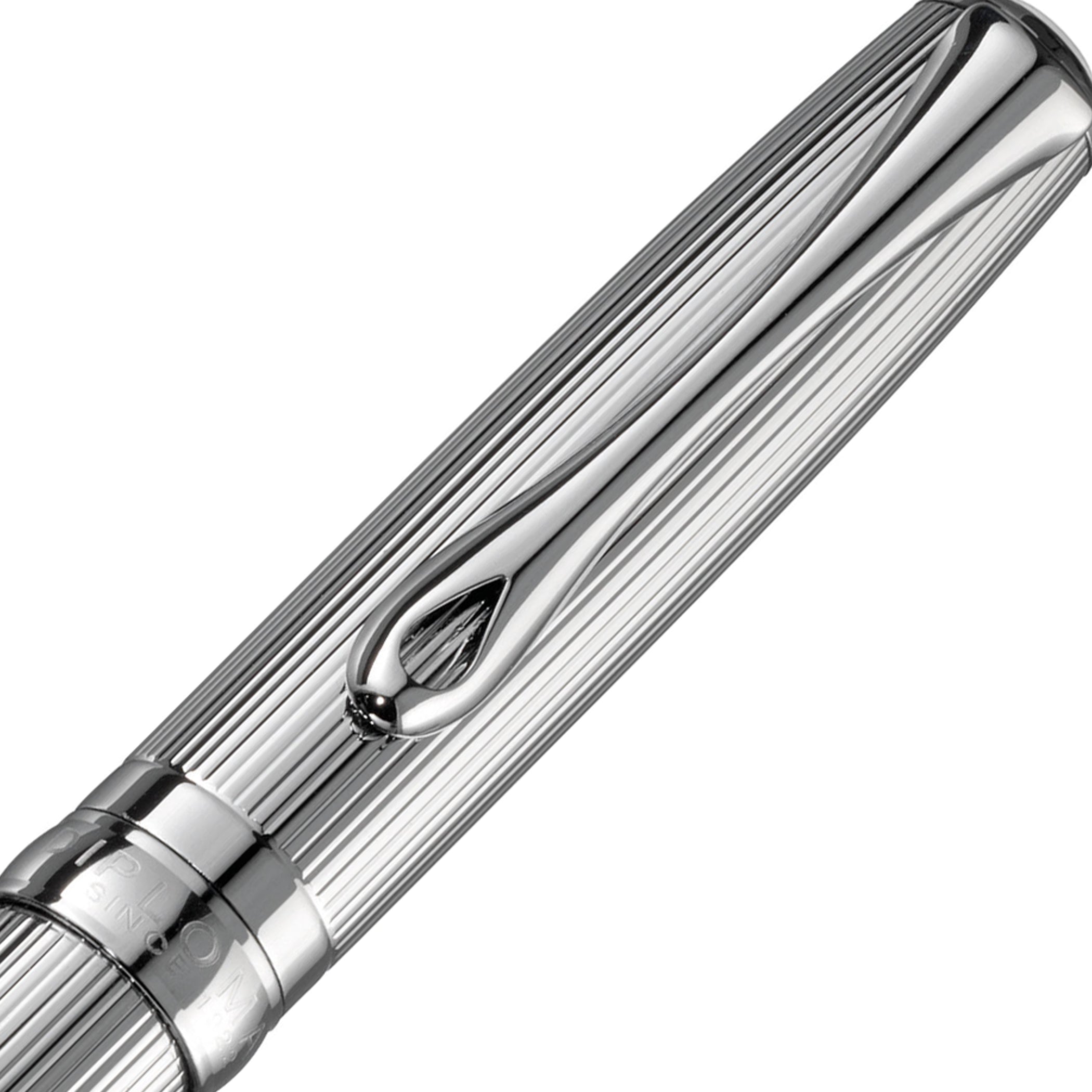 Diplomat Excellence A2 Guilloche Black/Chrome easyFLOW Ballpoint Pen