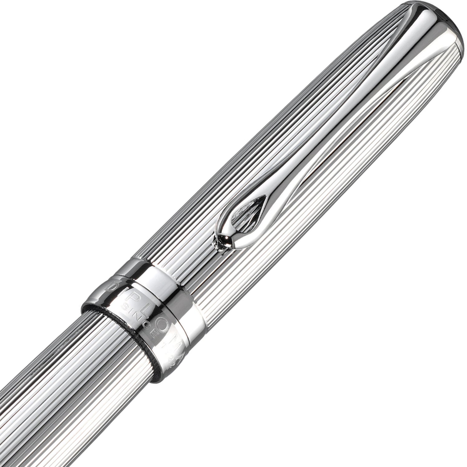Diplomat Excellence A2 Guilloche Black/Chrome Fountain Pen