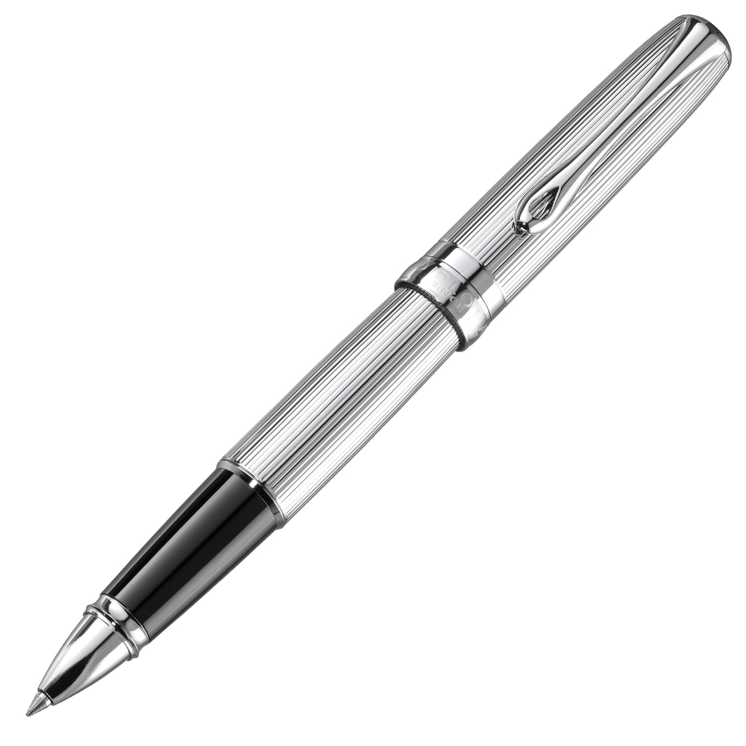 Diplomat Excellence A2 Guilloche Black/Chrome Rollerball Pen