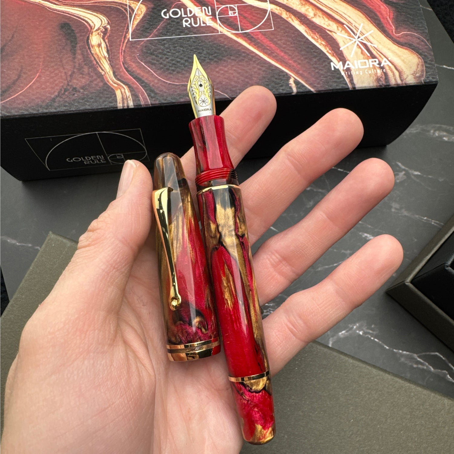 Maiora Ultra Ogiva Golden Rule Fountain Pen