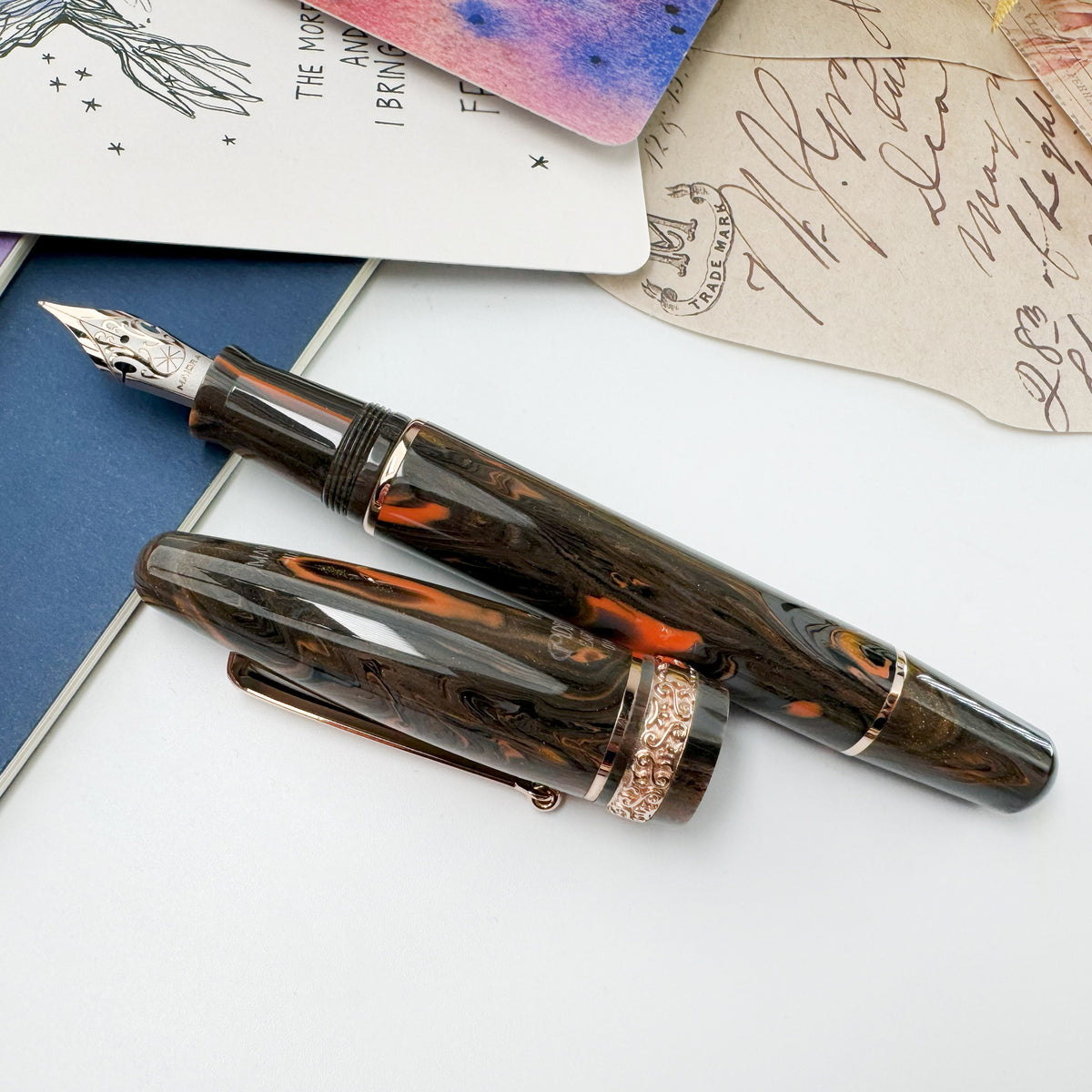 Maiora Ultra Ogiva Golden Age 2.0 Earth/Rosegold Fountain Pen