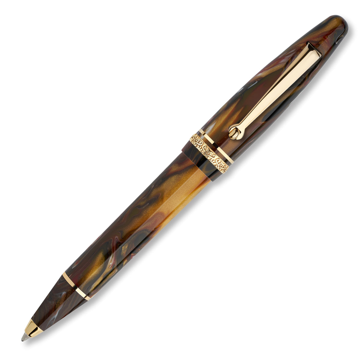 Maiora Ultra Ogiva Golden Age 2.0 Fire Gold Ballpoint Pen