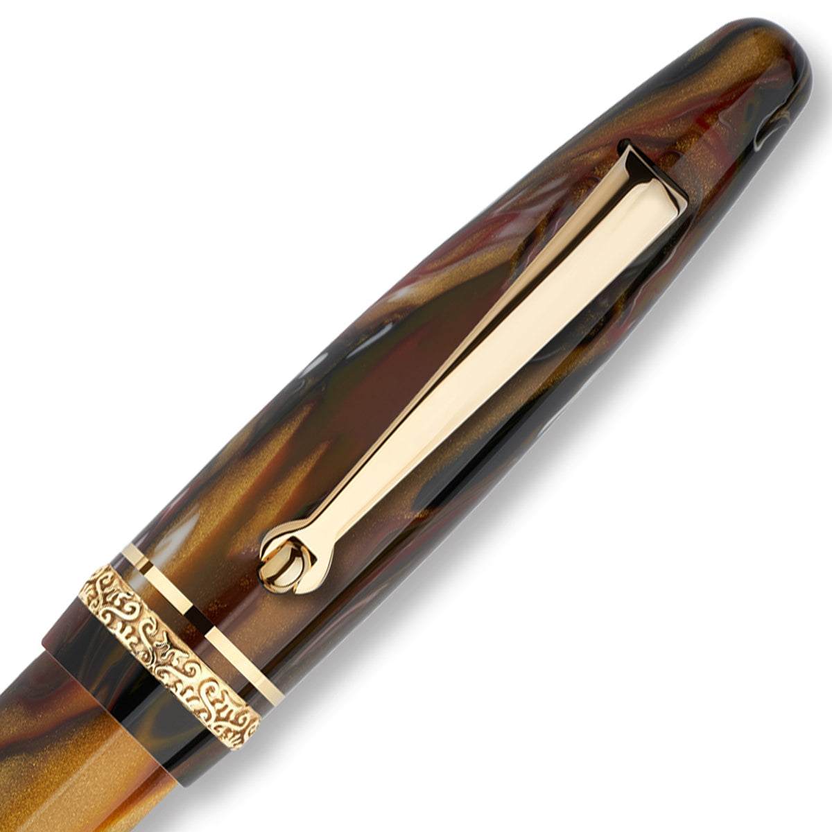 Maiora Ultra Ogiva Golden Age 2.0 Fire Gold Ballpoint Pen