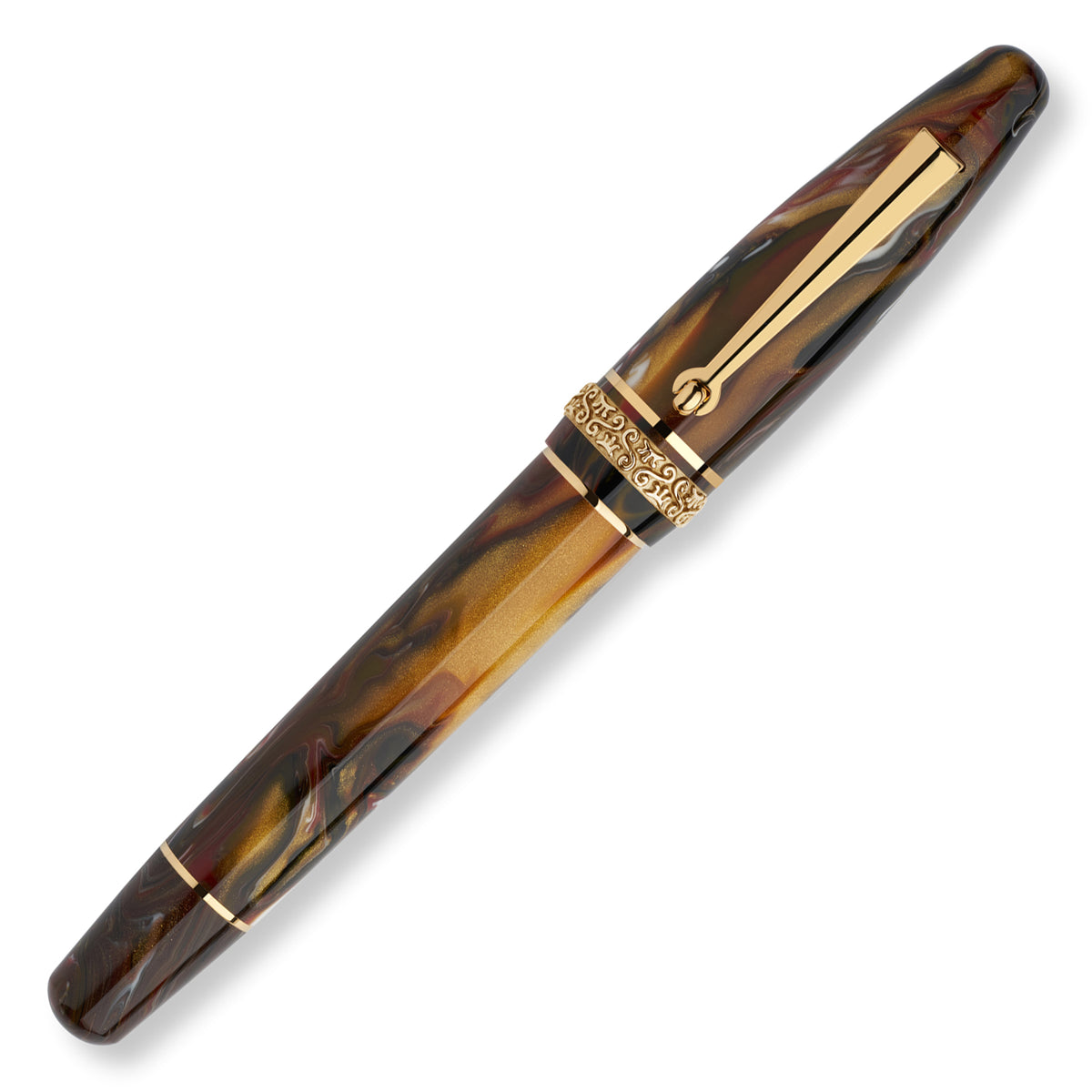 Maiora Ultra Ogiva Golden Age 2.0 Fire Gold Rollerball Pen