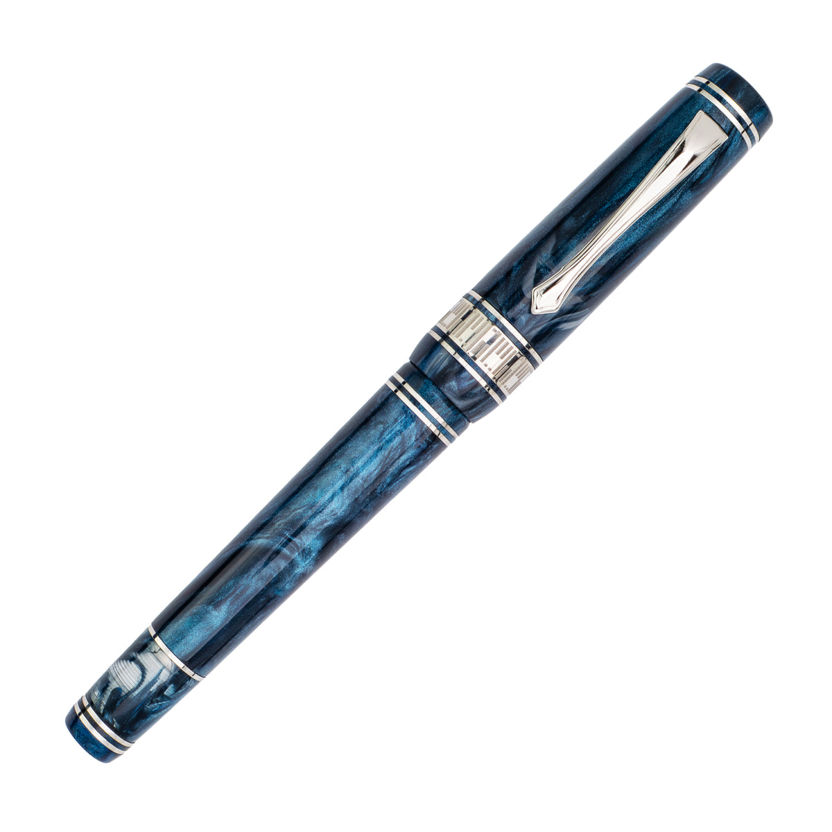Nettuno Superba Blue Mamba Fountain Pen — 14K Nib, Limited Edition of 38